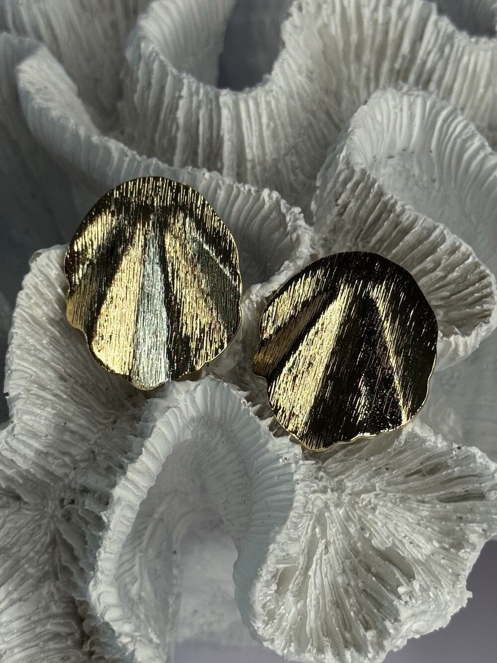 Unique Gold Plated Earrings Length 1.15 Inch